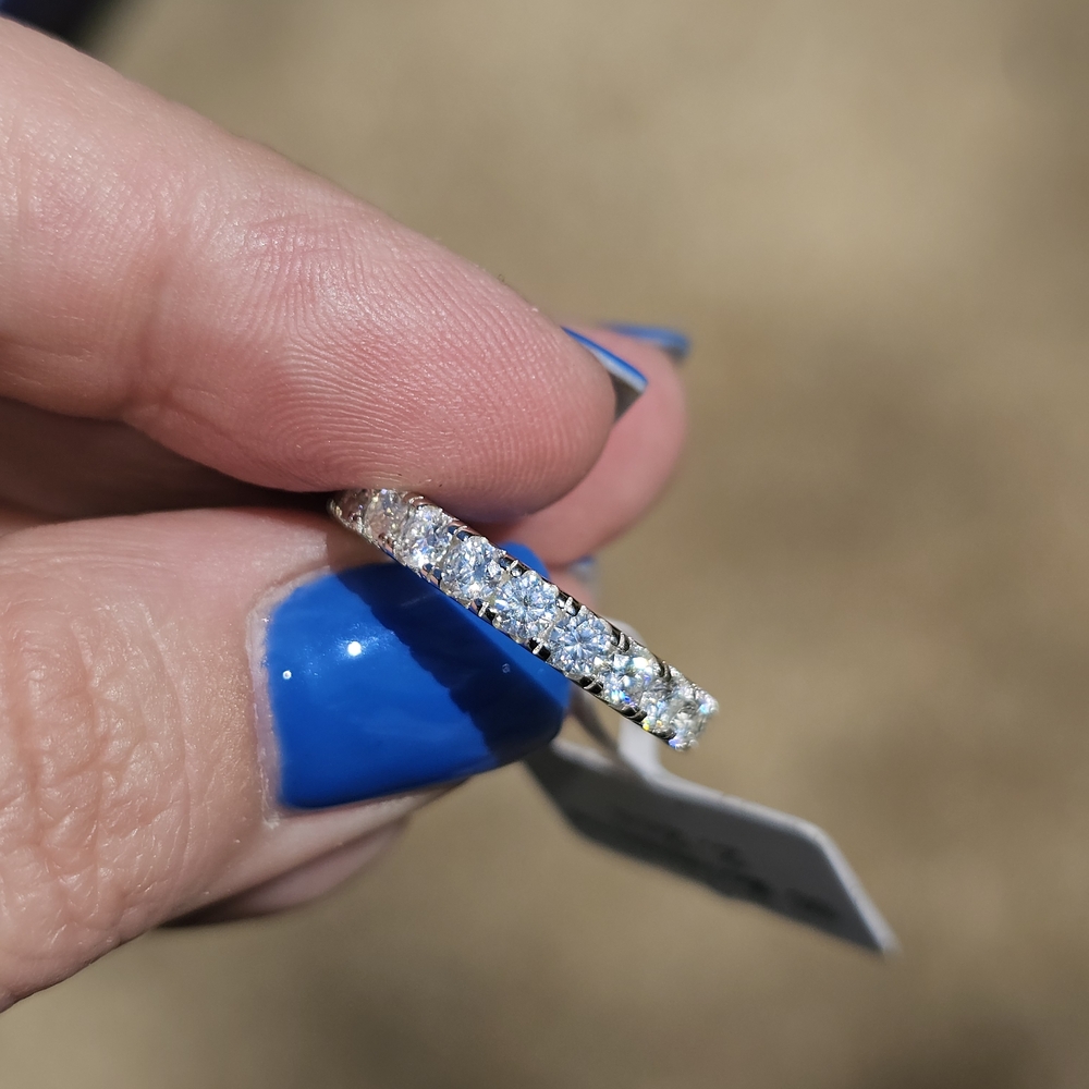 Moissanite Eternity Band Size 8